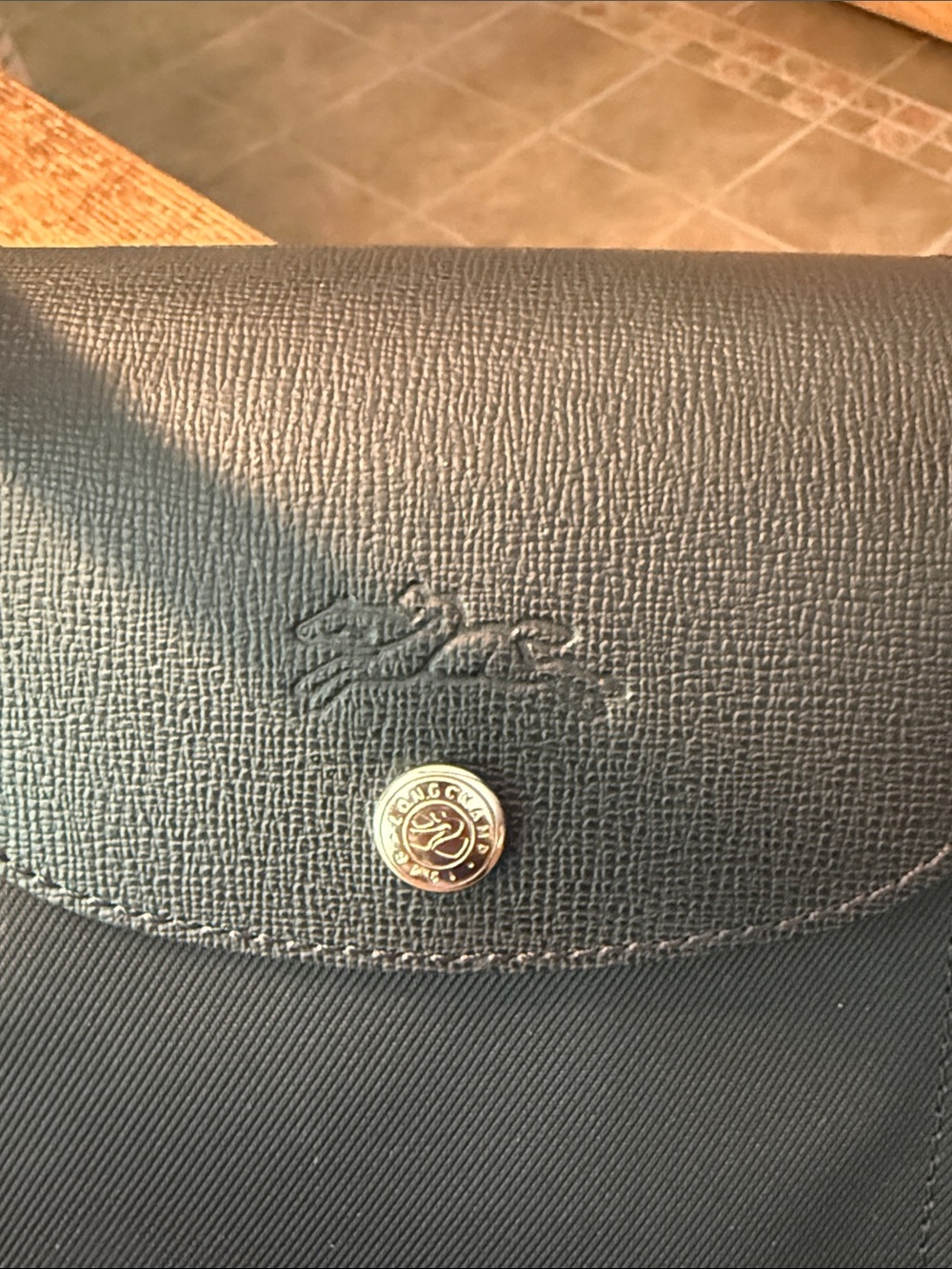 Longchamp Le Pliage Energy - Handbag L Black Nylon Shoulder Tote w Leather Trim - Picture 10 of 17